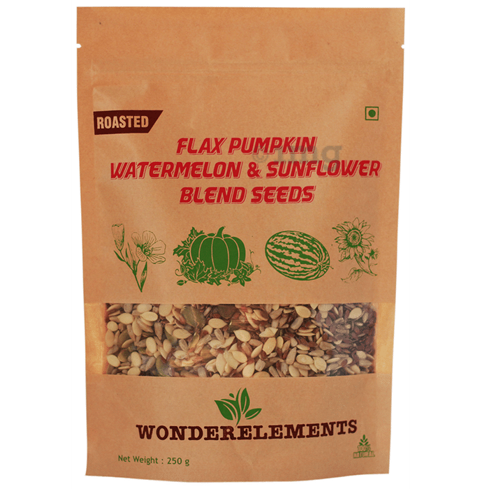 Wonderelements Roasted Flax Pumpkin Watermelon & Sunflower Blend Seeds