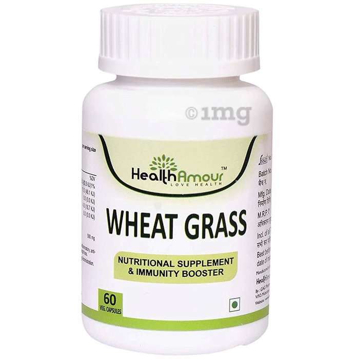 HealthAmour Wheat Grass Veg Capsule