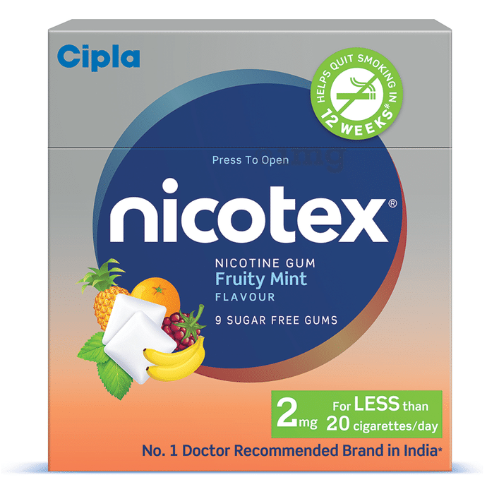 Nicotex Sugar Free Fruity Mint Chewing Gums