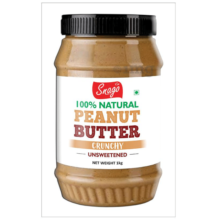 Snago 100% Natural Peanut Butter Crunchy Unsweetened