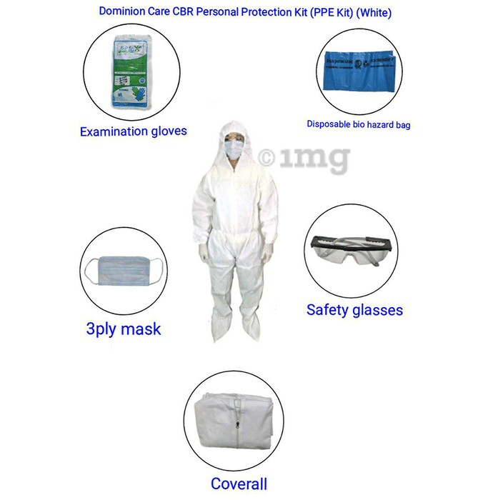 Dominion Care CBR Personal Protection (PPE) Kit White Free Size