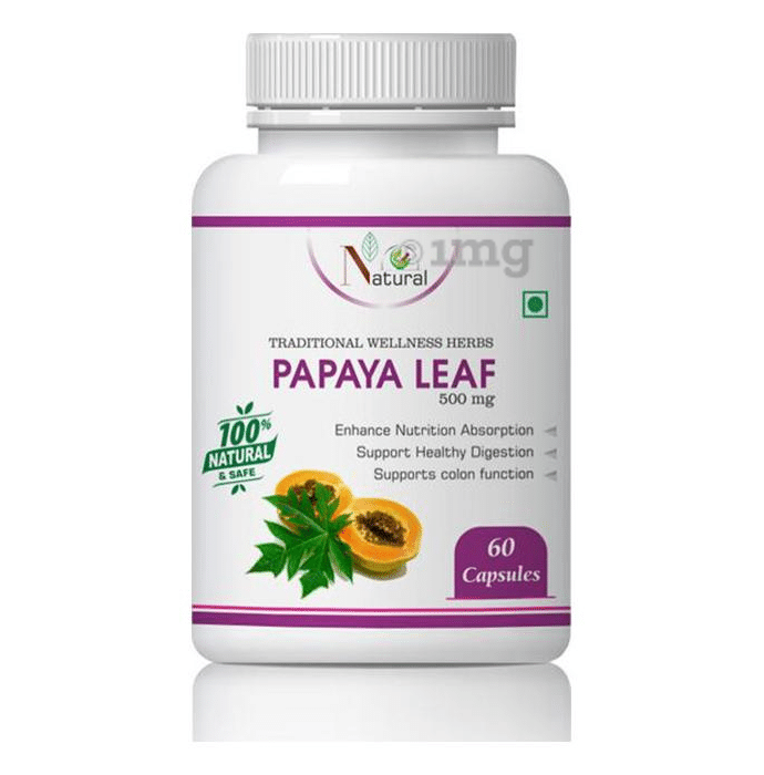 Natural Papaya Leaf 500mg Capsule