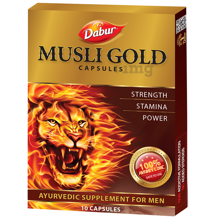 Dabur Musli Gold Capsules for Men | For Strength, Stamina & Power