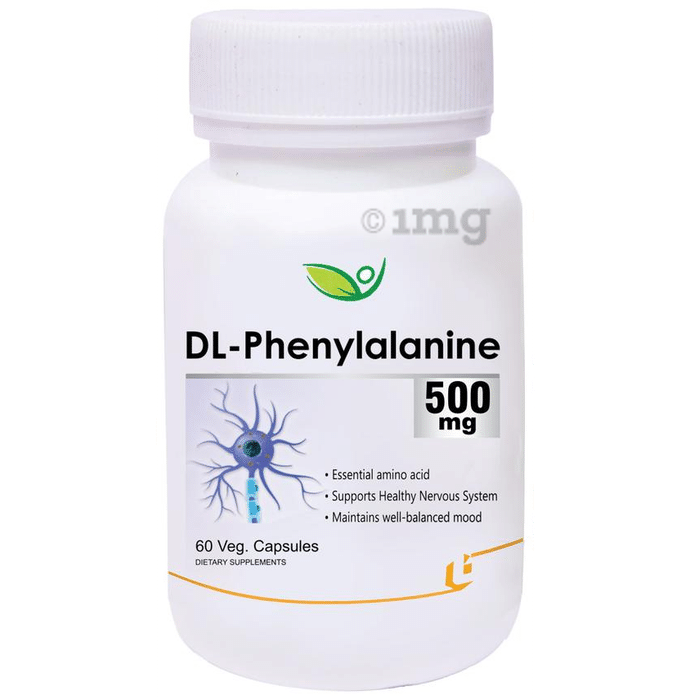 Biotrex DL-Phenylalanine 500mg Veg Capsule