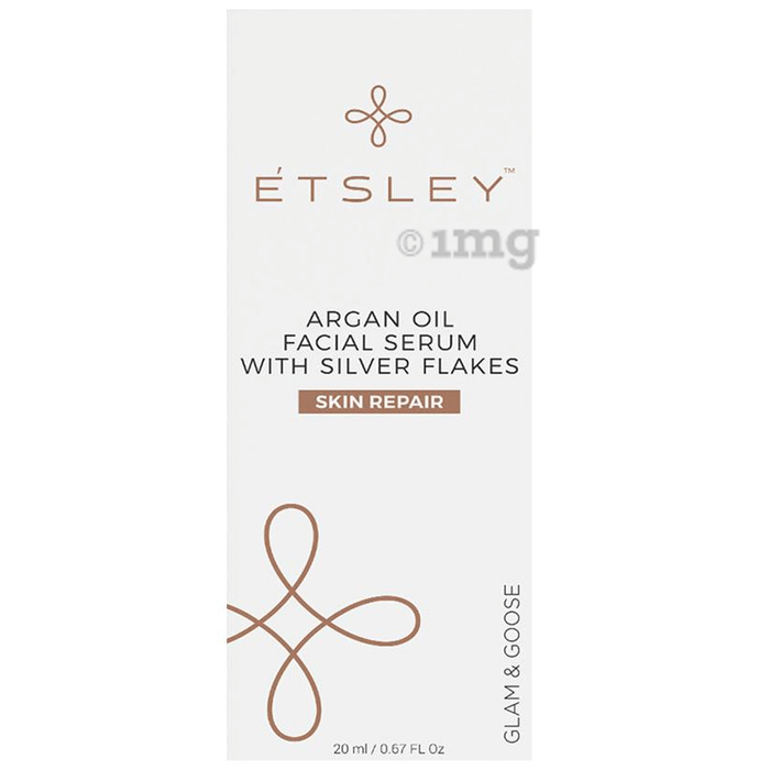Etsley Argan Oil Facial Serum with Silver Flakes