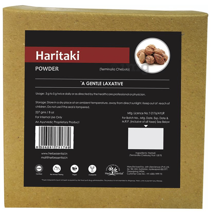Herb Essential Haritaki (Terminalia Chebula) Powder