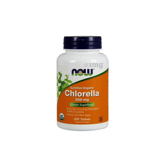 Now Foods Certified Organic Chlorella 500mg Tablet