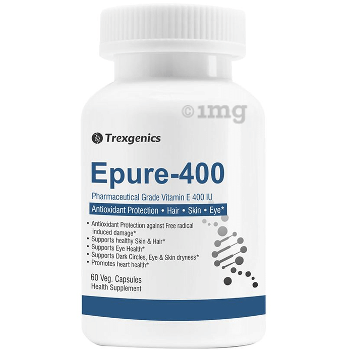 Trexgenics Epure Vitamin E 400mg Veg Capsule