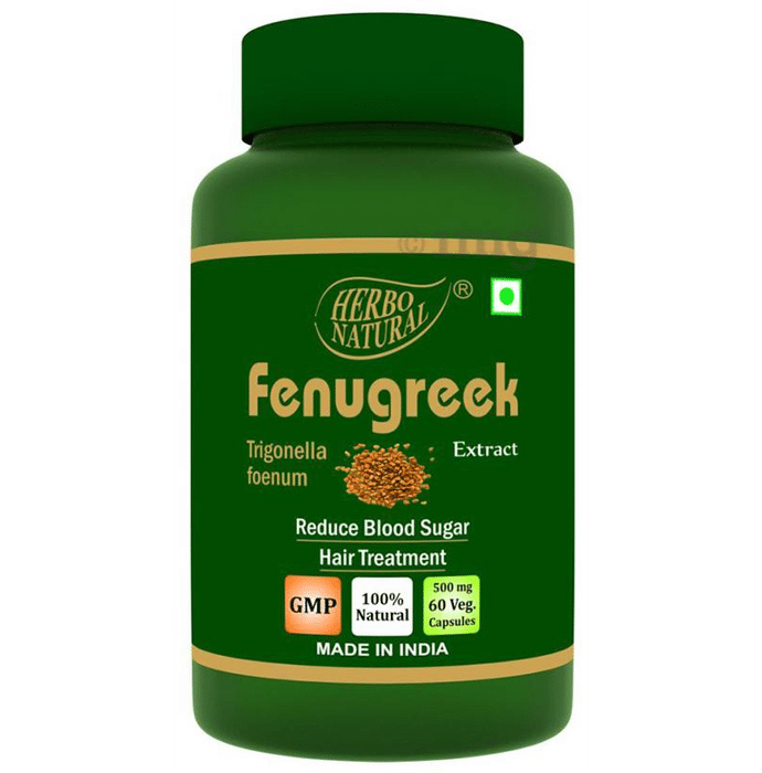 Herbo Natural Fenugreek (Trigonella Foenum) Extract 500mg Veg Capsule