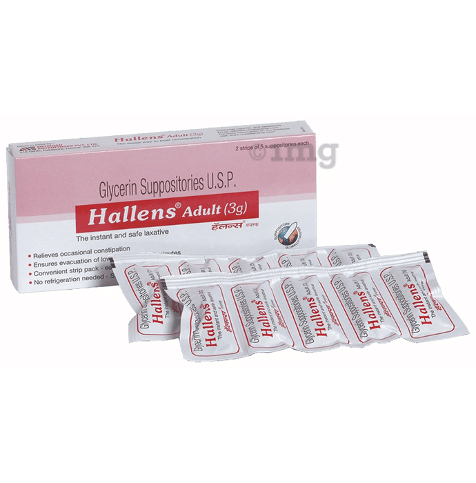 Hallens Glycerin Adult 3gm Suppository