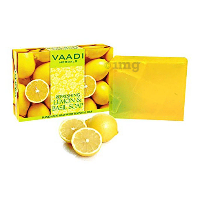 Vaadi Herbals Super Value Pack of Refreshing Lemon & Basil Soap (75gm Each)