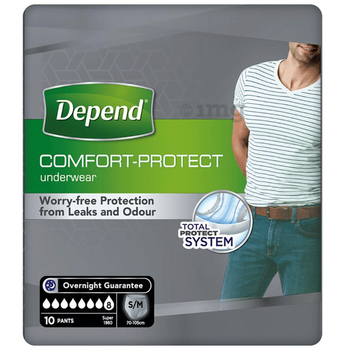 Depend Comfort-Protect Underwear for Men S-M