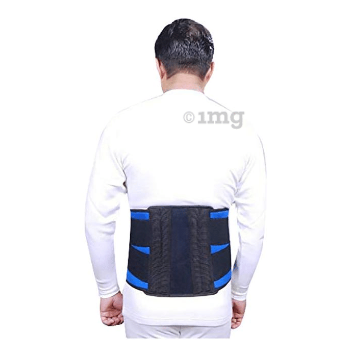 Witzion XXL Blue and Black Contoured Lumbar Sacral Back Support Belt