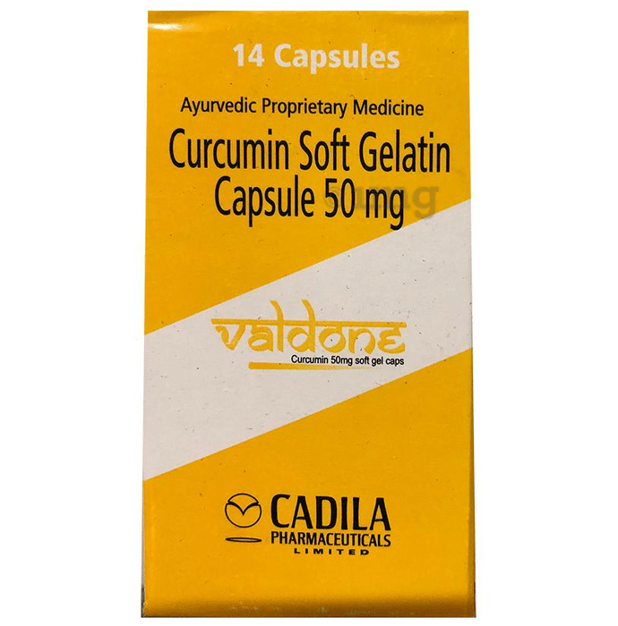 Valdone Curcumin 50mg Soft Gelatin Capsule