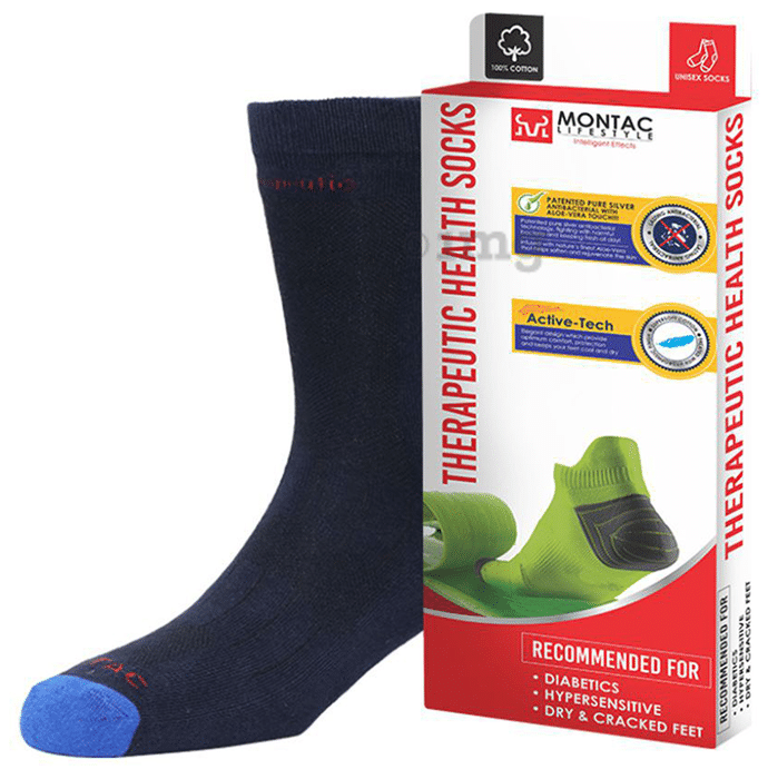 Montac Lifestyle Therapeutic Health Socks Navy Blue