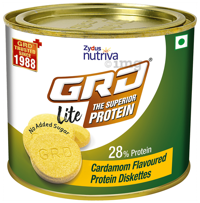 GRD Lite Protein for Growth & Development | No Added Sugar | Flavour Cardamom Diskette