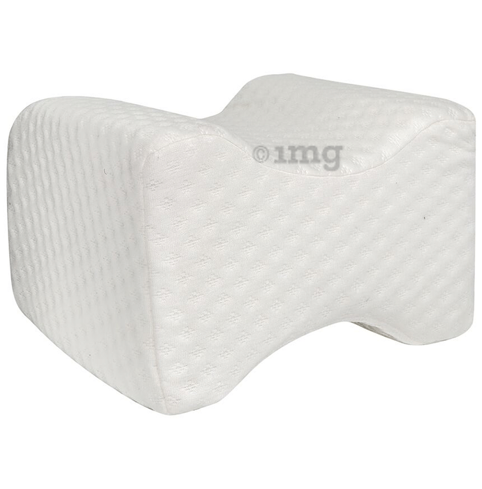 Sleepsia Multiuse Knee Support Memory Foam Pillow White