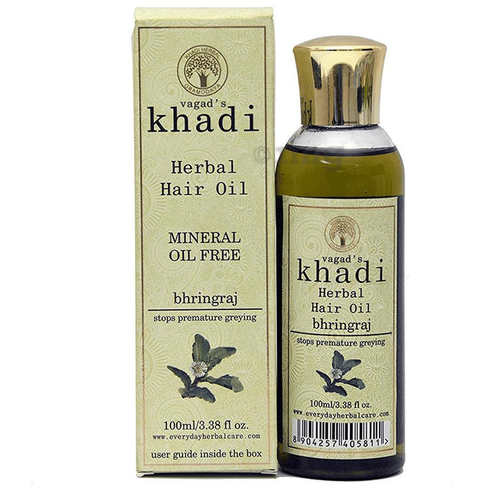 Vagad's Khadi Bhringraj Mineral Free Hair Oil