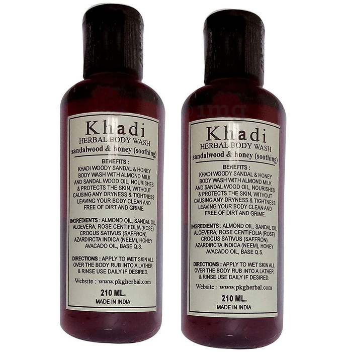 Khadi Herbal Sandalwood & Honey Body Wash