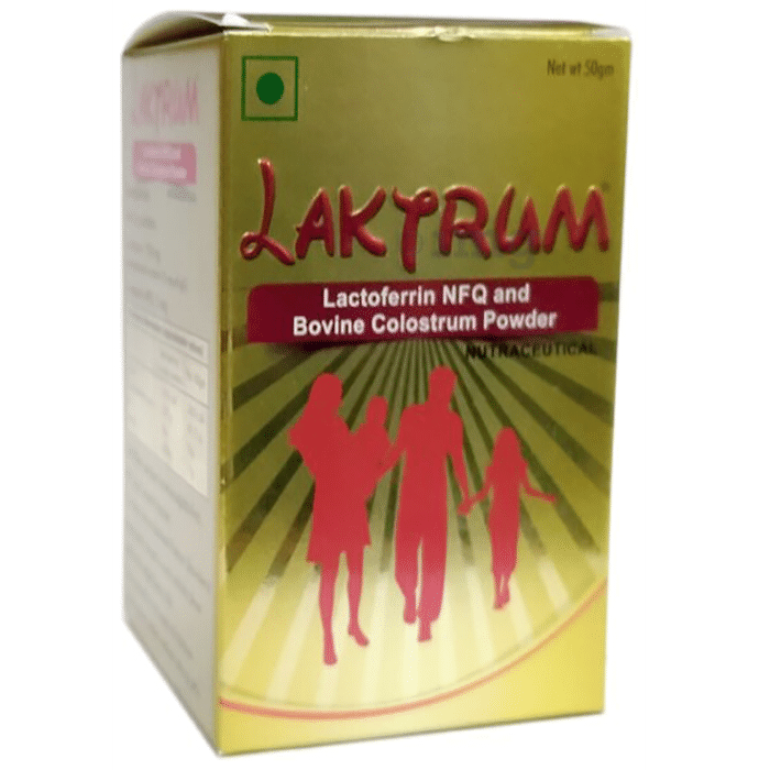 Laktrum Powder | With Lactoferrin NFQ & Bovine Colostrum for Immunity & Growth