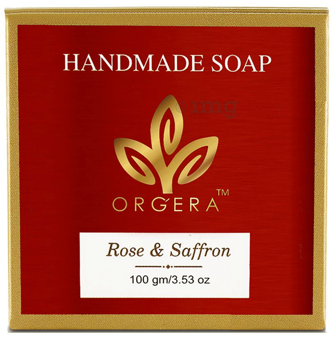 Orgera Sulfate Free Sugar Handmade Rose and Saffron Soap