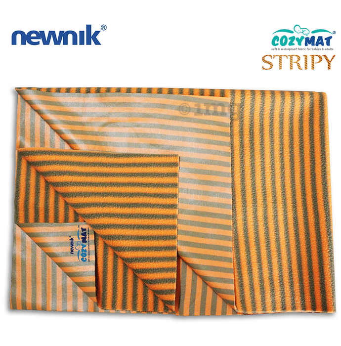 Newnik Cozymat Stripy Soft (Narrow Stripes) (Size: 50cm X 70cm) Small Butterscotch