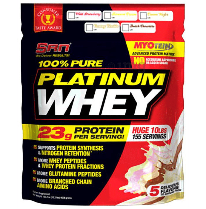 SAN 100% Pure Platinum Whey Protein Powder Dutch Chocolate