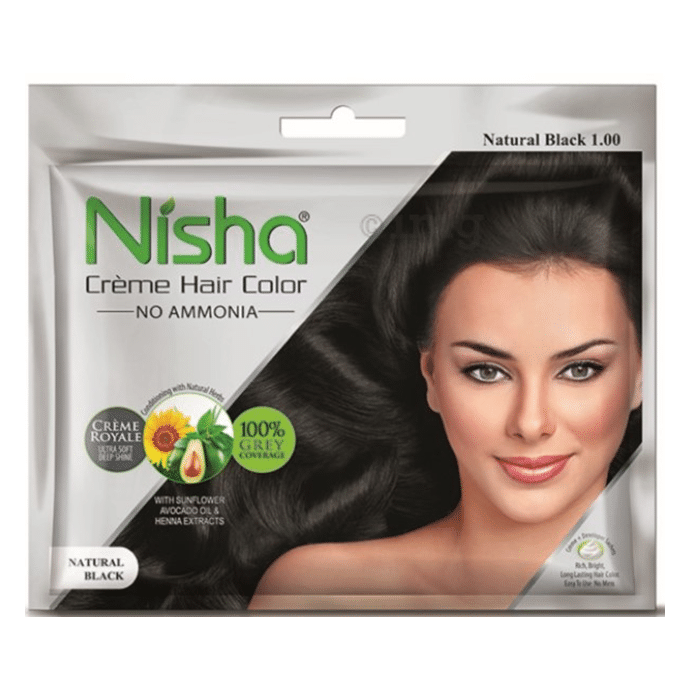 Nisha Creme Hair Color Black