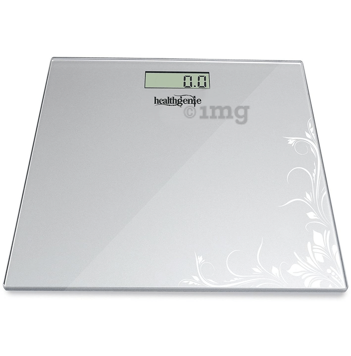 Healthgenie Digital Personal Weighing Scale- HD 221 Silver Pattern