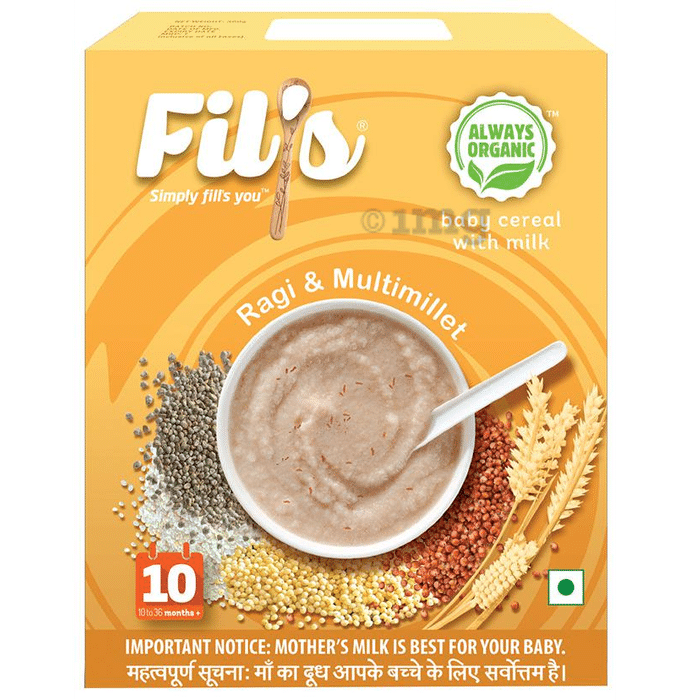 Fil's Baby Cereal with Milk (10 to 36 Months+) Ragi & Multimillet