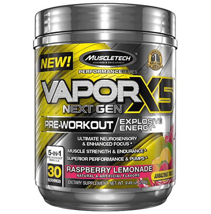 Muscletech Performance Series Vapor X5 Next Gen Pre-Workout Powder Raspberry Lemonade