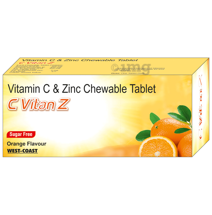 C vitan Z Chewable Tablet Orange Sugar Free