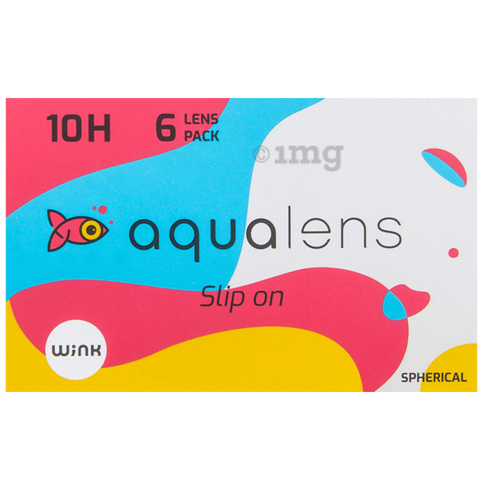 Aqualens 10H Monthly Disposable Contact Lens with UV Protection Optical Power -3.5 Transparent Spherical