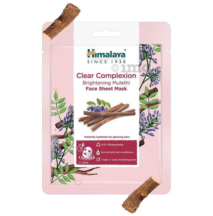 Himalaya Personal Care Clear Complexion Brightening Mulethi Face Sheet Mask