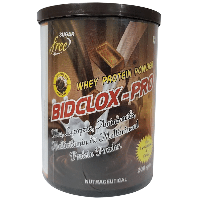 Bidclox-Pro Whey Protein Powder Chocolate Sugar Free