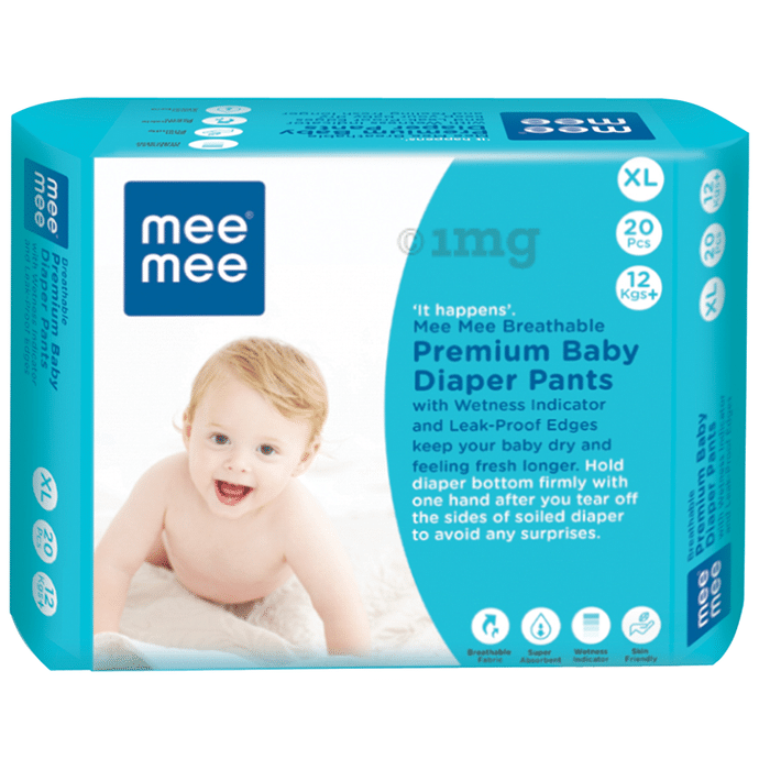 Mee Mee Breathable Premium Baby Diaper Pants with Wetness Indicator (20 Each) XL
