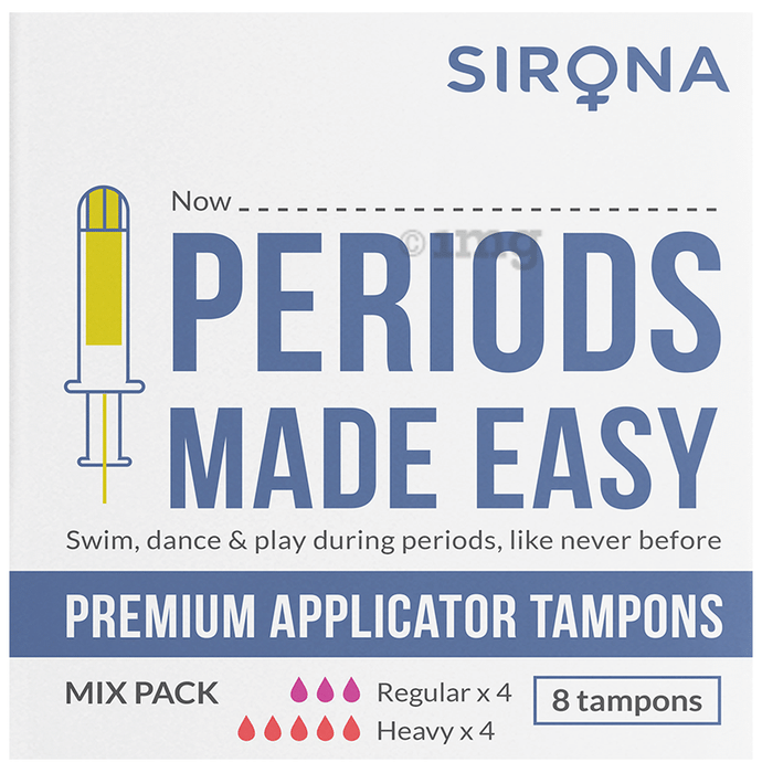 Sirona Premium Applicator Tampons Mix Pack Tampons