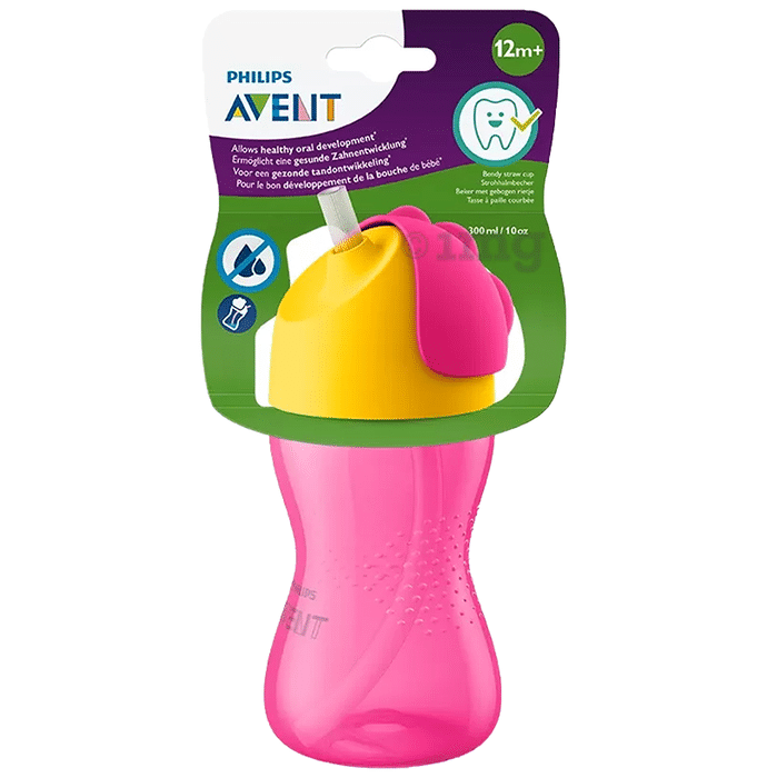 Philips Avent My Bendy Straw Cup for 12m+ Pink