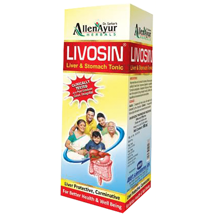 Dr. Sarkar's Allen Ayur Herbals Livosin Liver & Stomach Tonic (450ml Each)