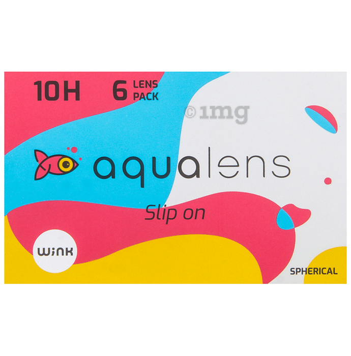 Aqualens 10H Monthly Disposable Contact Lens with UV Protection Optical Power -4.25 Transparent Spherical