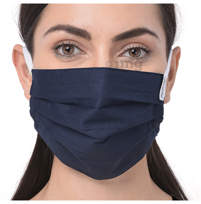 OrchidPlus 6 Ply Protect-T Face Mask Universal Navy Blue