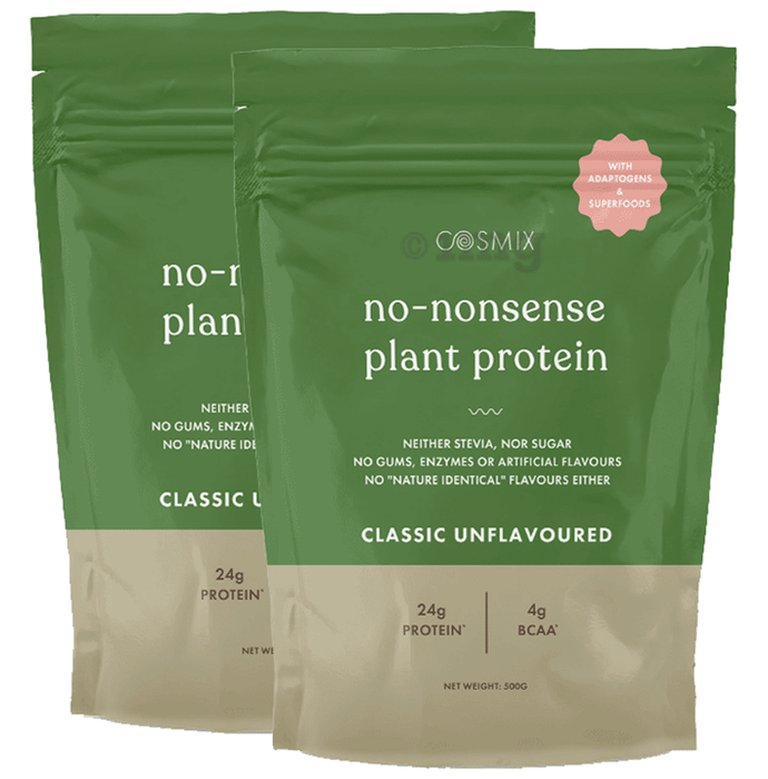 Cosmix No-Nonsense Plant Protein (500gm Each) Classic Unflavoured