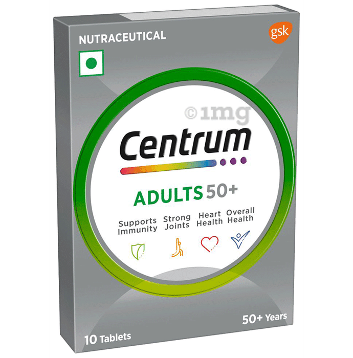 Centrum Adult 50+ | Veg Tablets for Joints, Heart & Immunity | World's No.1 Multivitamin & Multimineral