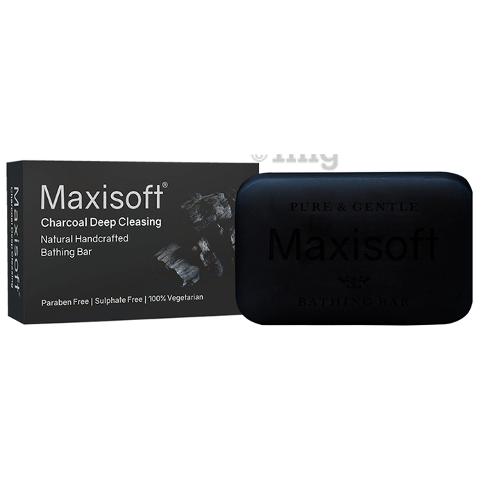 Maxisoft Charcoal Deep Cleasing Bathing Bar (75gm Each)