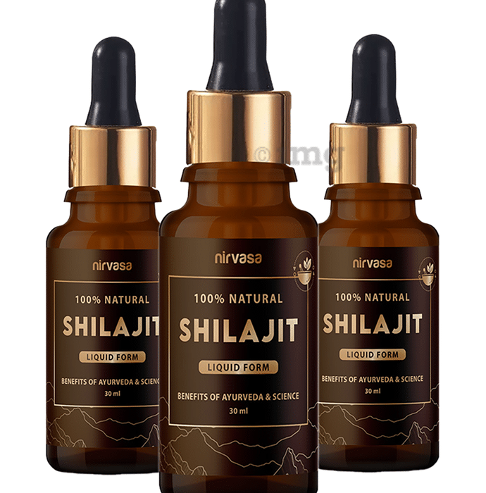 Nirvasa 100% Natural Shilajit Liquid Form (30ml Each)