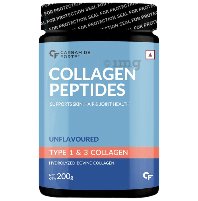 Carbamide Forte Hydrolyzed Collagen Peptides Type 1 & 3 | For Skin, Hair & Joint Health | Powder Unflavoured