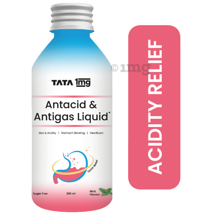 Tata 1mg Antacid & Antigas Gel for Heartburn, Indigestion & Gas Sugar Free Mint