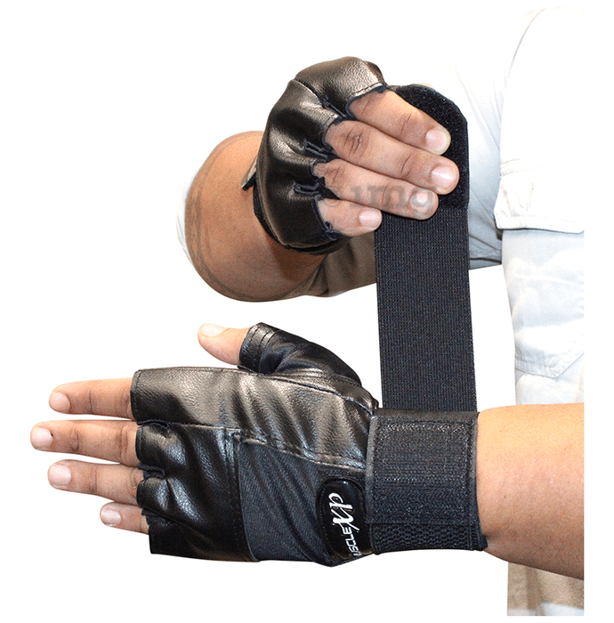 MuscleXP Sports Gloves Glove Jet Black