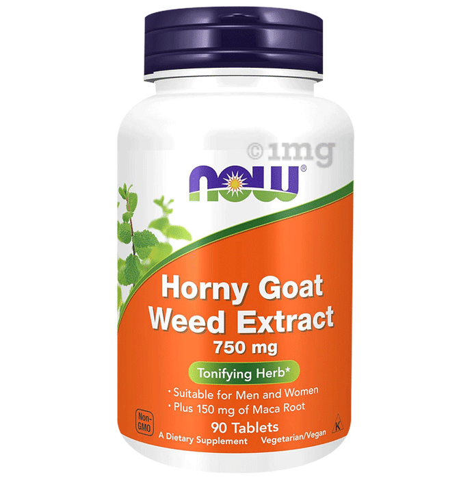 Now Foods Horny Goat Weed Extract 750mg Tablet
