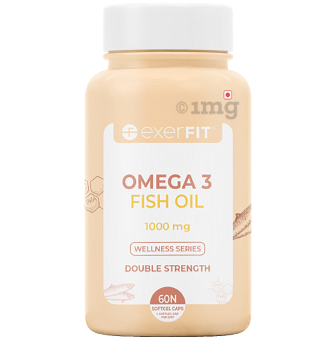 Exerfit Omega 3 Fish Oil 1000mg Double Strength Softgel Cap